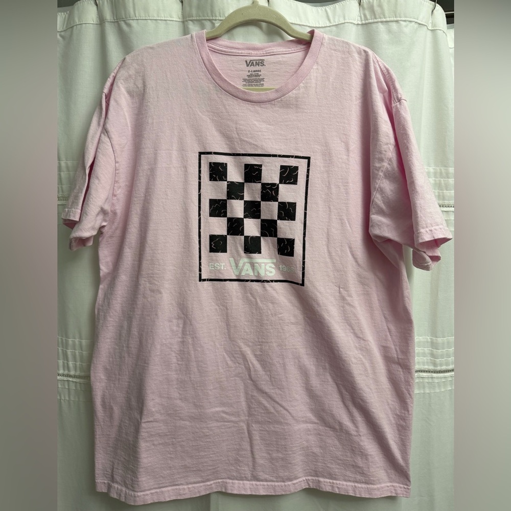 Vans Light Pink Checkerboard Tee
